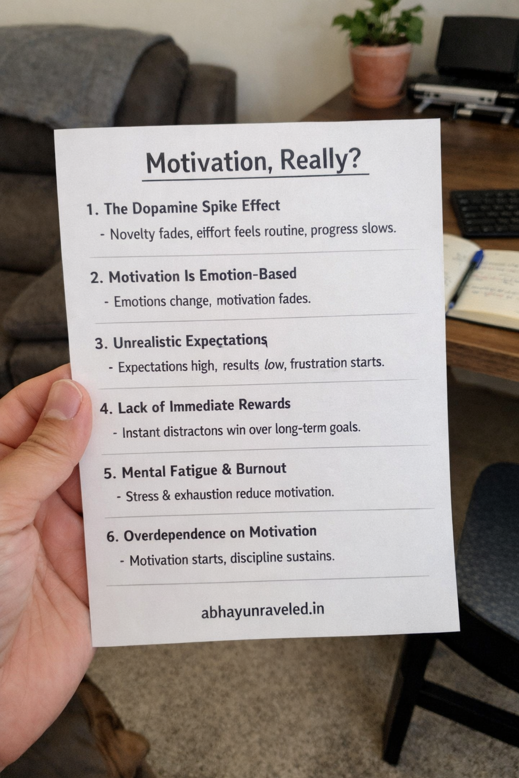 why does motivation fade, Really