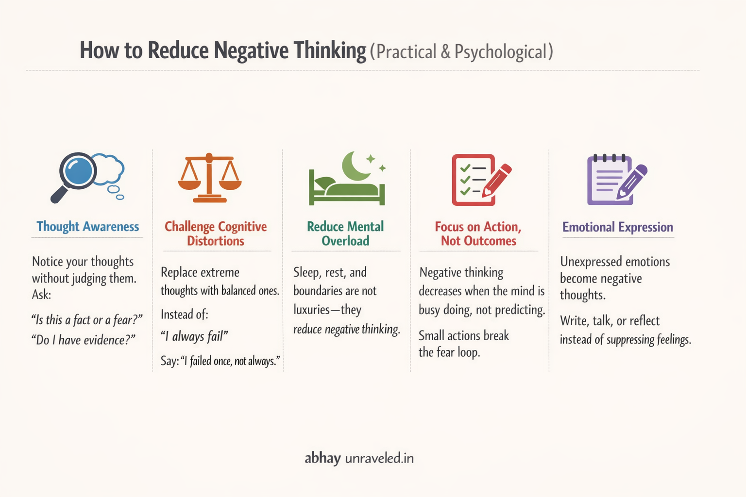 How to Reduce Negative Thinking