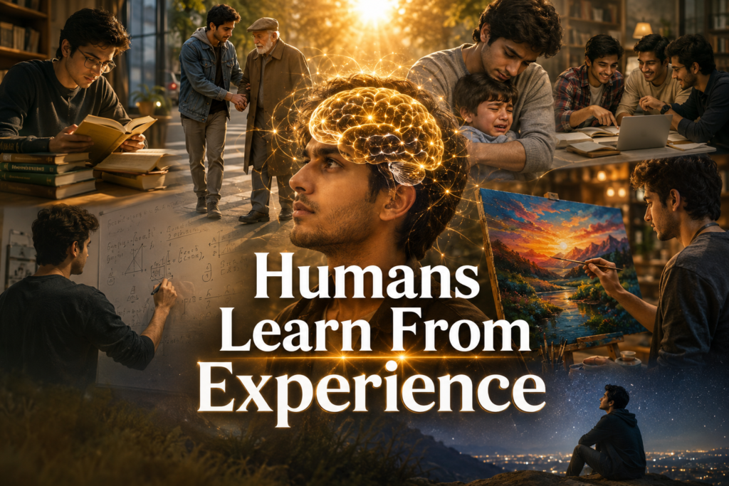 Human Intelligence developing through life experiences emotions creativity and learning
