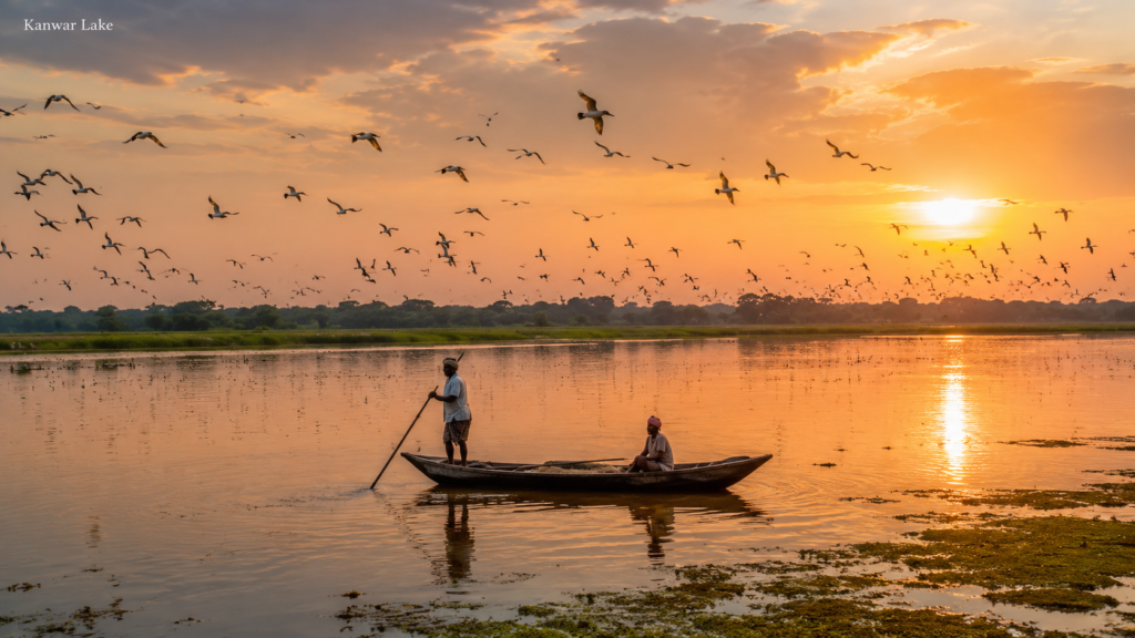 Kanwar Lake in Begusarai, Bihar