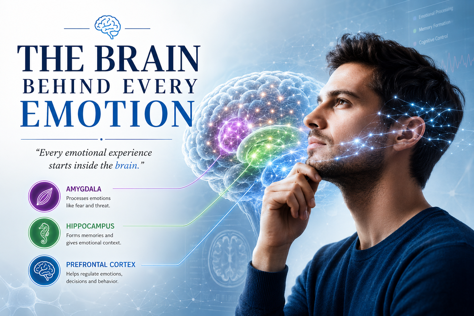 Brain regions responsible for emotion in psychology
