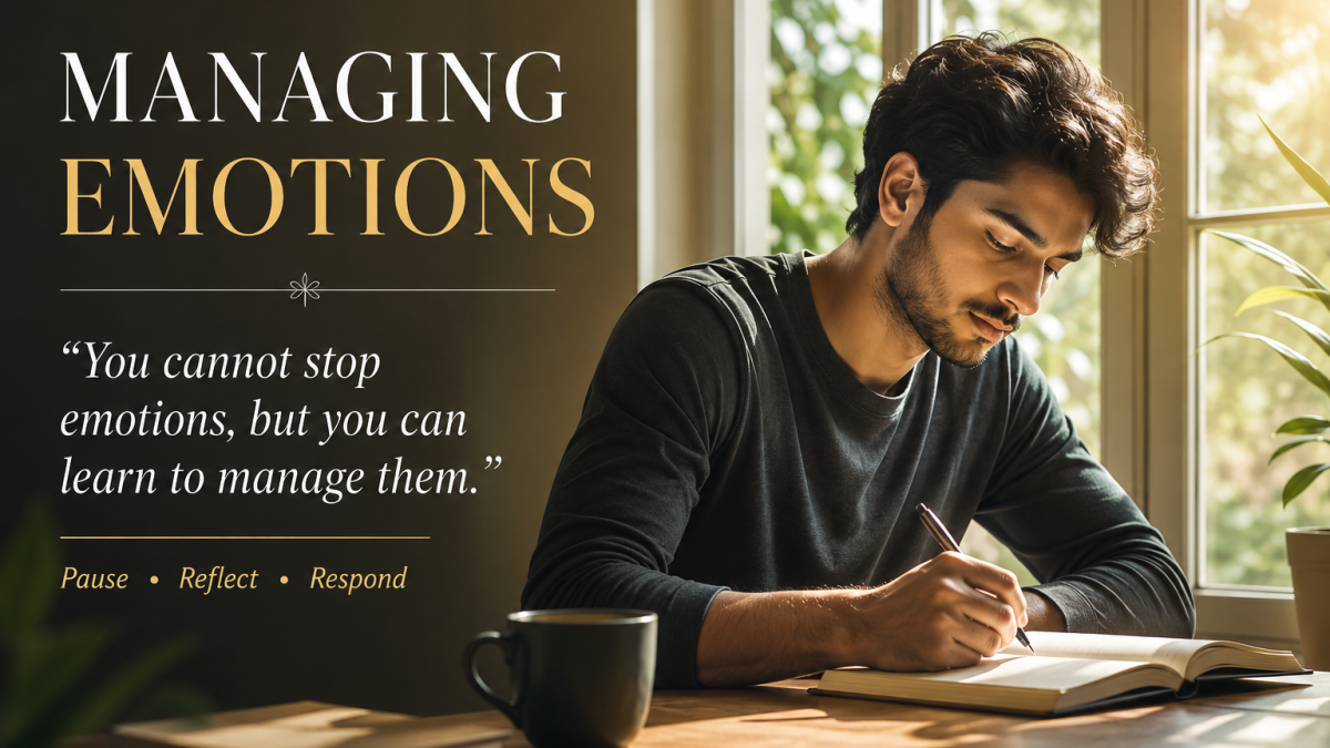 Managing emotions using healthy psychological strategies
